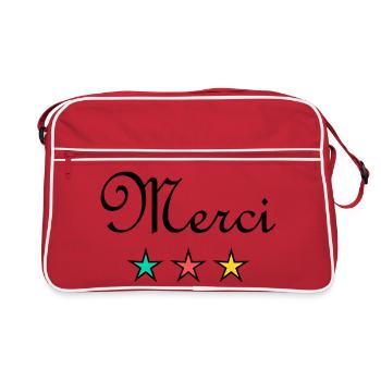 MERCI. MAÎTRESSE. MAÎTRE. MERCI MAÎTRESSE - Sac Retro - rouge/blanc - Devant