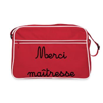MERCI. MAÎTRESSE. MAÎTRE. MERCI MAÎTRESSE - Sac Retro - rouge/blanc - Devant