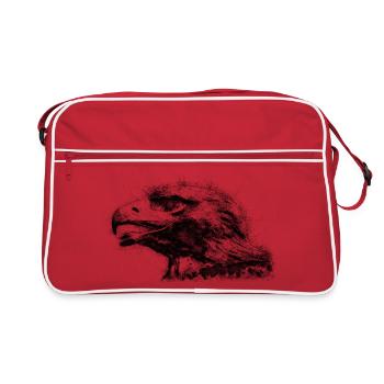 Tête d’aigle - Sac Retro - rouge/blanc - Devant