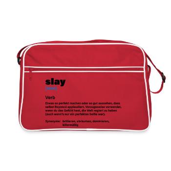 Slay – Masterpiece of Coolness - Retro Bag - red/white - Front
