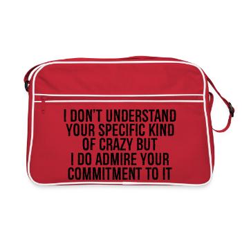I don't understand your specific kind of crazy - Retro Bag - red/white - Front