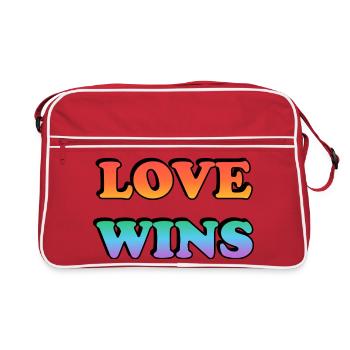 L’amour gagne la fierté Gradient - Sac Retro - rouge/blanc - Devant