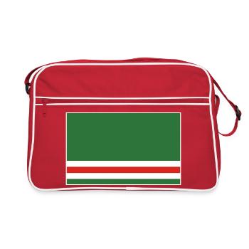 Tschetschenien Flagge - Retro Tasche - Rot/Weiß - Vorne