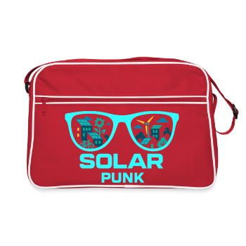 Solarpunk Vision - Retro Bag - red/white - Front
