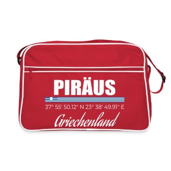 Pirée - Sac Retro - rouge/blanc - Devant