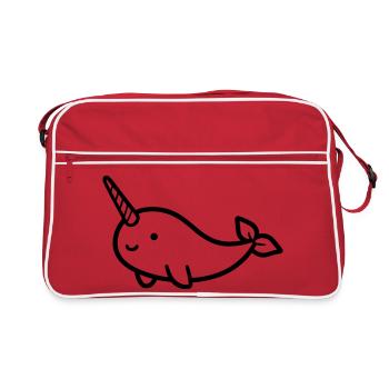 narwhal - Retro Bag - red/white - Front
