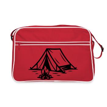 Tent Campfire - Retro Bag - red/white - Front