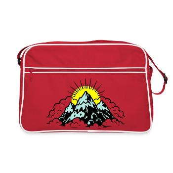 Mountains Alps Nature - Retro Bag - red/white - Front