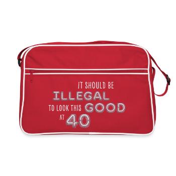 Illegal appearance with 40 neon - Retro Bag - red/white - Front