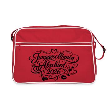 Enterrement de vie de jeune fille 2026 Enterrement de vie de jeune fille - Sac Retro - rouge/blanc - Devant