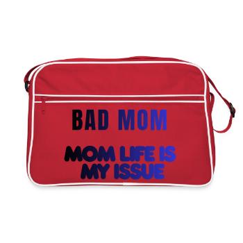 Bad Mom Life Issue - Retro Tasche - Rot/Weiß - Vorne