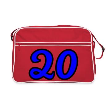 20. 20e ANNIVERSAIRE. ANNIVERSAIRE 20 ANS. 20 ANS. - Sac Retro - rouge/blanc - Devant