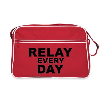Relay Every Day Bold Outline - Retro Bag - red/white - Front