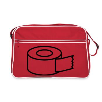 Masking Tape Craft Icon - Retro Bag - red/white - Front