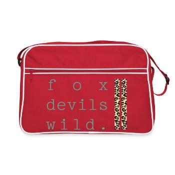 Fox Devil Wild Leopard - Retro Bag - red/white - Front
