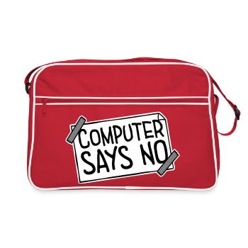 L’ordinateur dit pas de technique drôle de nerd programmeur - Sac Retro - rouge/blanc - Devant