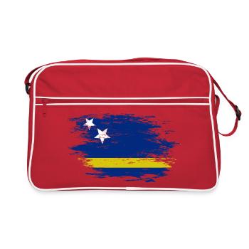 Drapeau de Curaçao utilisé - Sac Retro - rouge/blanc - Devant