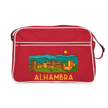 Alhambra Sunset 2 - Retro Bag - red/white - Front