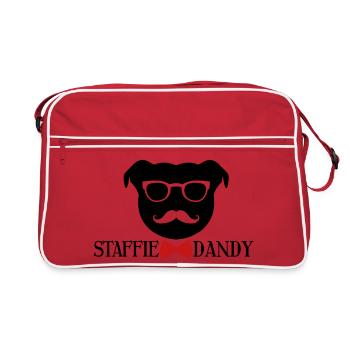  Le staffie dandy - 010 - Sac Retro - rouge/blanc - Devant