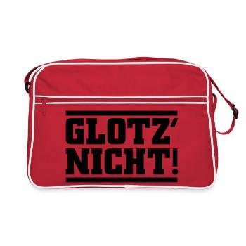 Glotz nicht - Retro Tasche - Rot/Weiß - Vorne