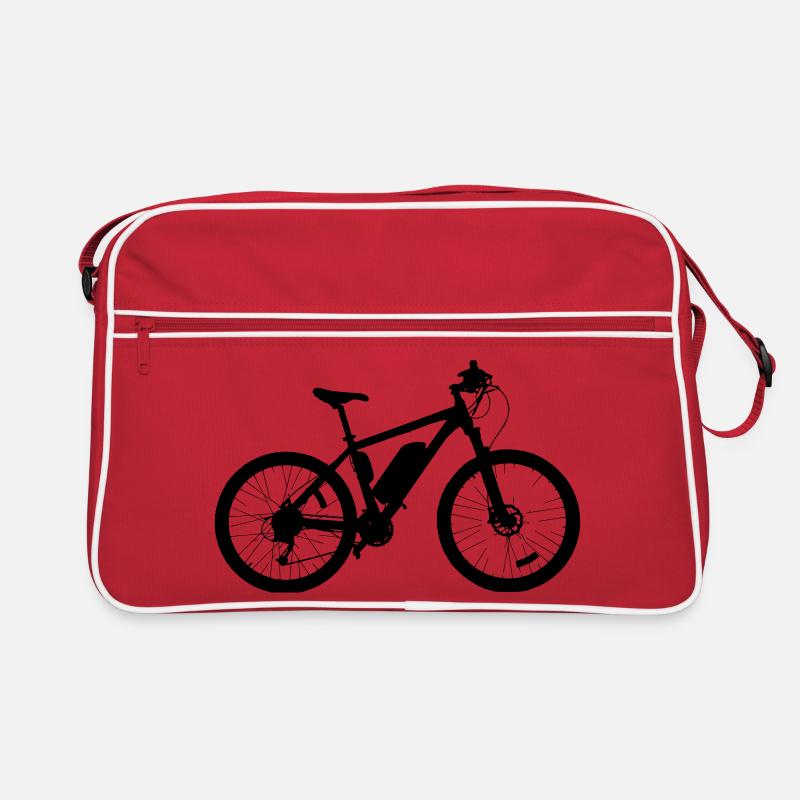 E-Bike - Retro Tasche - Rot/Weiß