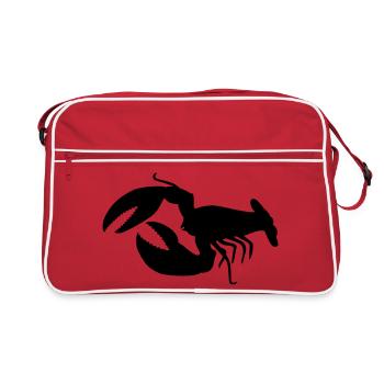 hummer speise gourmet - Retro Tasche - Rot/Weiß - Vorne
