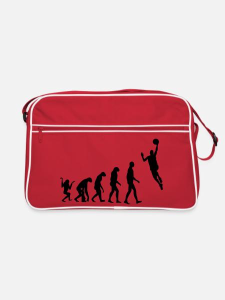 Basketball - Basket Ball - Game - Sport - Player - Retro Bag - red/white - Front