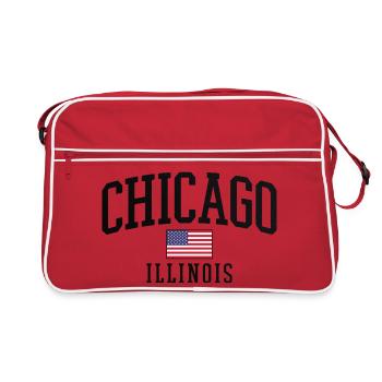 Chicago Illinois - Retro Bag - red/white - Front