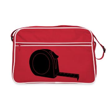 Taille du rouleau mesurant le lind - Sac Retro - rouge/blanc - Devant