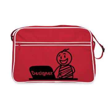 Work laptop designer - Retro Bag - red/white - Front