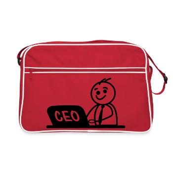 PDG d’ordinateur portable de travail - Sac Retro - rouge/blanc - Devant
