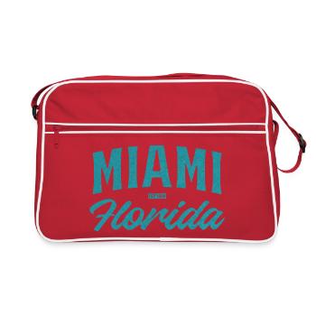 Erreur rétro de frappe à Miami, Floride - Sac Retro - rouge/blanc - Devant
