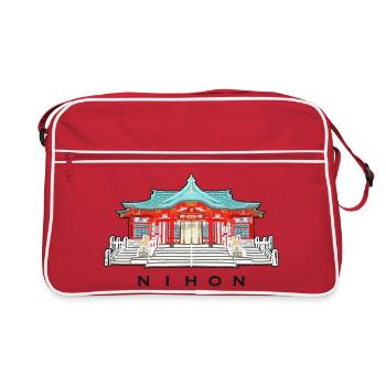 Japan, Shinto Shrine Koshikiiwa, Kansai Region - Retro Bag - red/white - Front