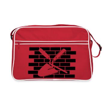 Découpe du clou et de la truelle - Sac Retro - rouge/blanc - Devant
