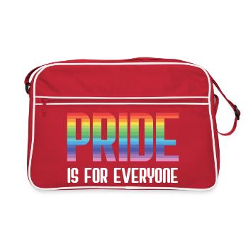 LGBT Pride Month - Pride ist für alle da - Retro Tasche - Rot/Weiß - Vorne