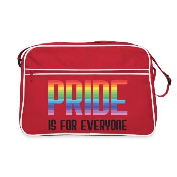 LGBT Pride Month - Pride ist für alle da - Retro Tasche - Rot/Weiß - Vorne