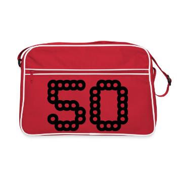50. 50 YEARS. 50th ANNIVERSARY. 50 YEARS ANNIVERSARY. - Retro Bag - red/white - Front