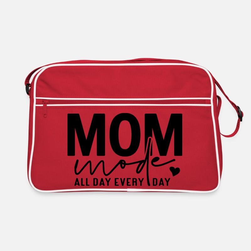 Mama-Modus den ganzen Tag jeden Tag Retro Tasche