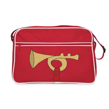 Trombone vintage avec manche rouge - Sac Retro - rouge/blanc - Devant