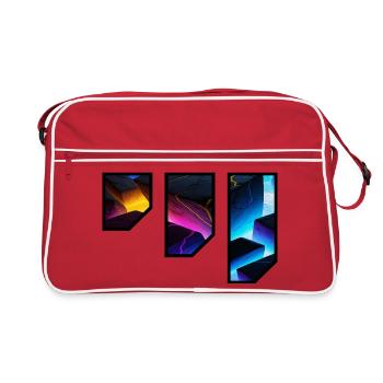Art géométrique vibrant du canyon - Sac Retro - rouge/blanc - Devant