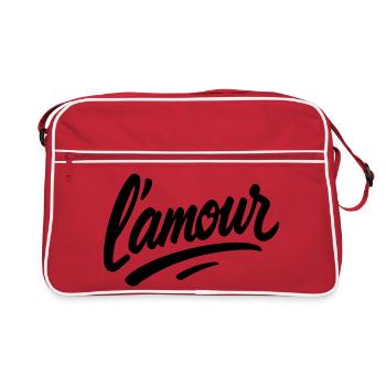 L'amour – Love Script - Retro Bag - red/white - Front