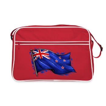 Drapeau néo-zélandais - Sac Retro - rouge/blanc - Devant