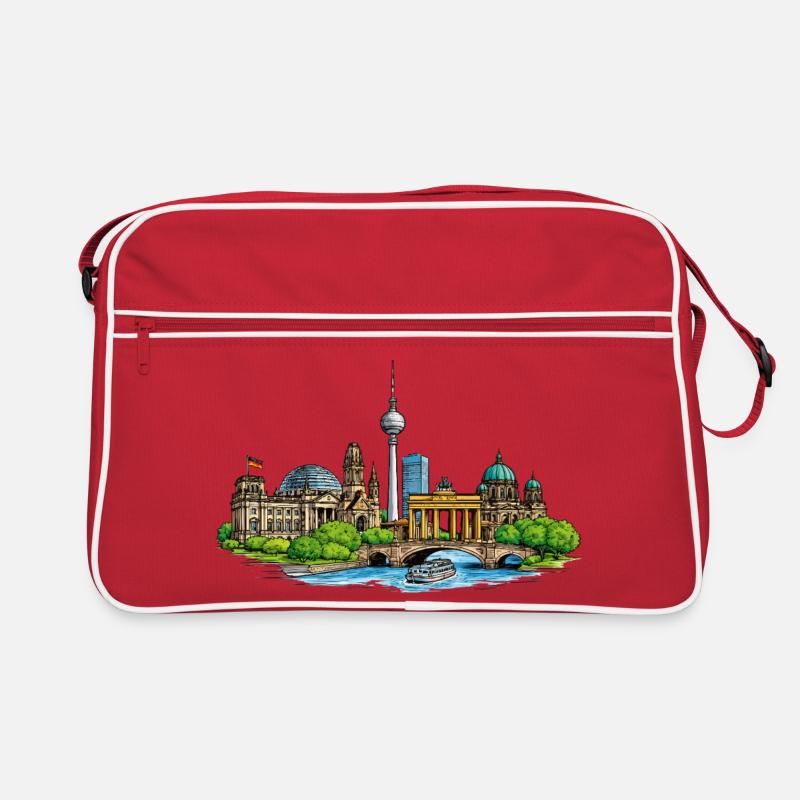 Berlin skyline Retro Bag