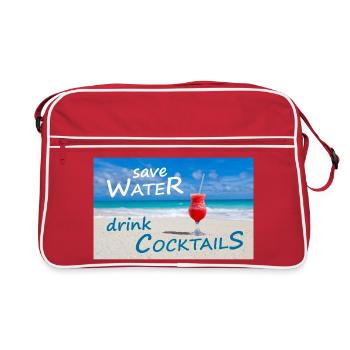Cocktails - Retro Bag - red/white - Front