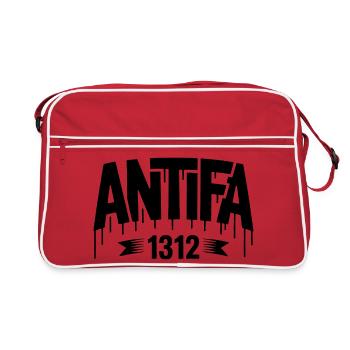 Antifa 1312 – Antifa Tee - Retro Tasche - Rot/Weiß - Vorne