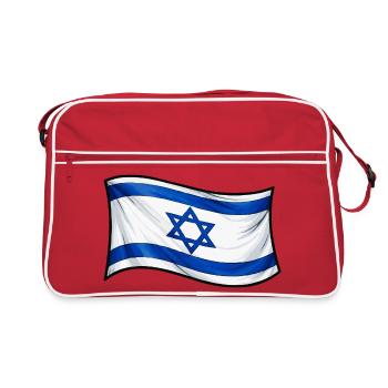 Drapeau israélien : Étoile de David - Sac Retro - rouge/blanc - Devant