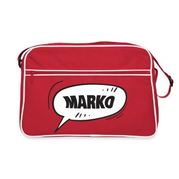 First name Marko - Retro Bag - red/white - Front