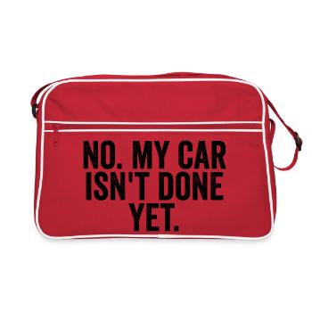 No, my car is not ready yet! (Funny A - Retro Bag - red/white - Front