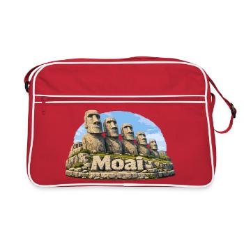 Moai Images Island Graphic - Retro Bag - red/white - Front