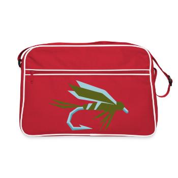 Pêche à la mouche Pêche à leurre Pêche à la mouche - Sac Retro - rouge/blanc - Devant